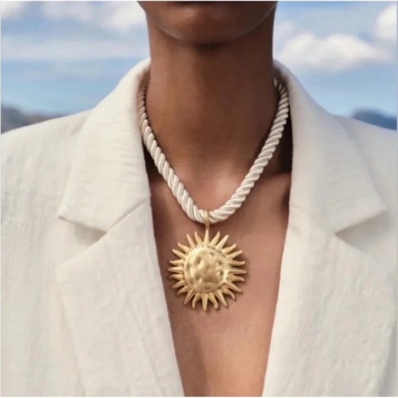 Zara Sun Gold Necklace - Picture 1 of 11